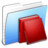 Aqua Stripped Folder Library Icon